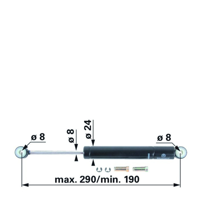 83190332  VERIN AMORTISSEUR 190 mm 2