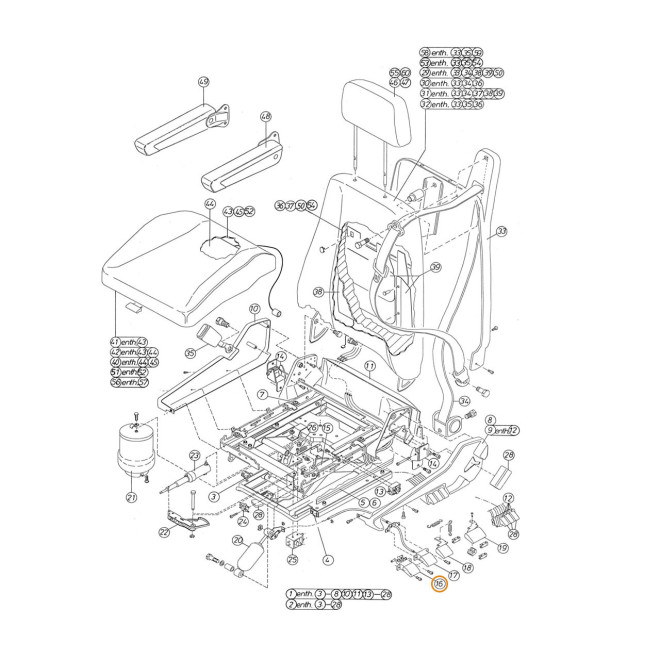 83201470 BOUTON REGLAGE HAUTEUR SIEGE ISRI 914514 05 VUE ECLATEE