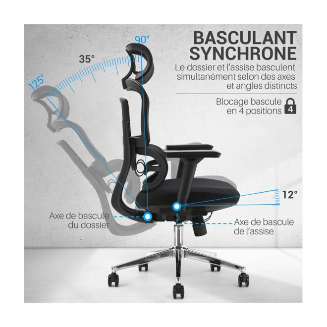 83910046 FAUTEUIL DE BUREAU MERAK 3