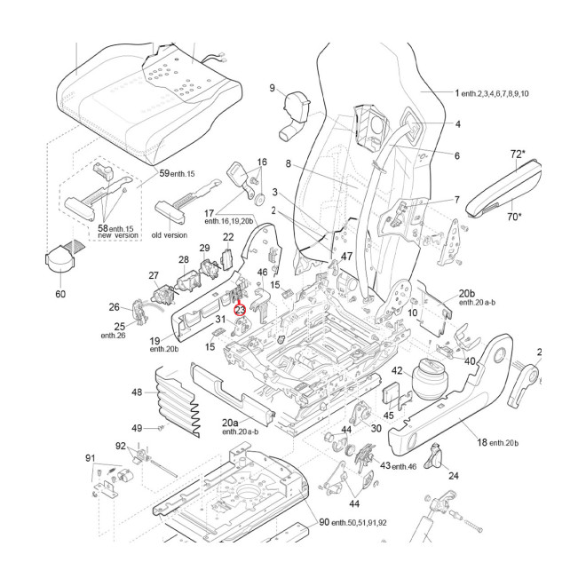 83201534 BOUTON REGLAGE LOMBAIRE ISRI NTS2 3